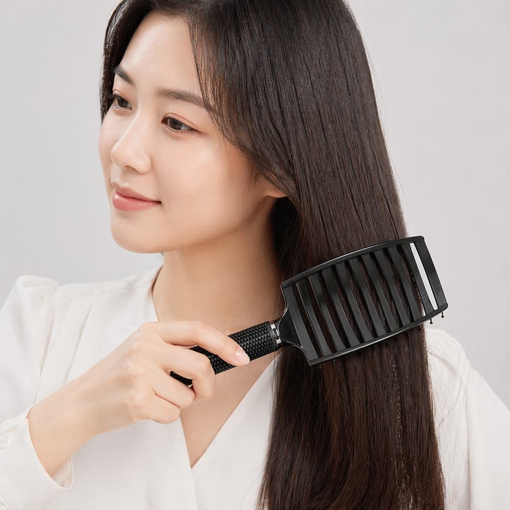 비블럭 1+1 비비드 곡선 헤어브러쉬 젖은머리 볼륨 두피마사지빗