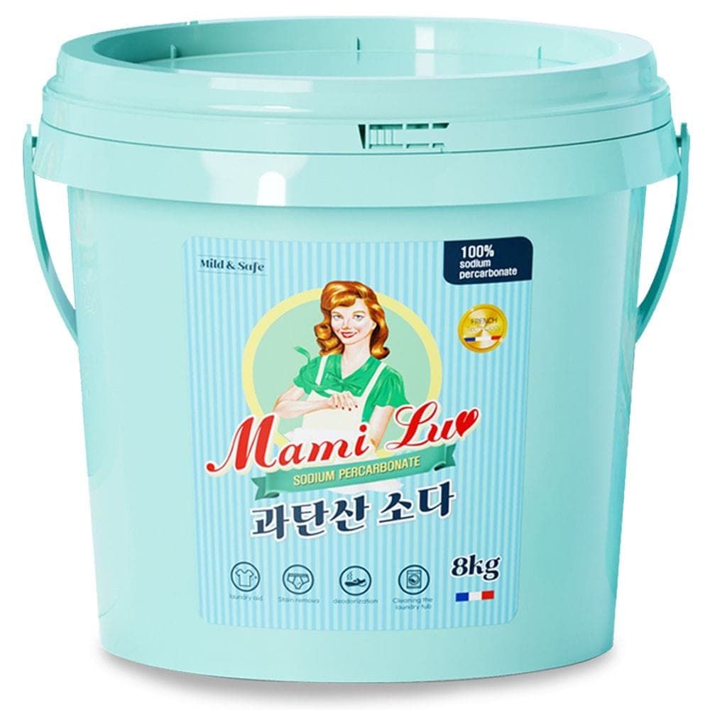 맘스럽 과탄산소다 버킷 8kg+스푼1개 프리미엄 산소계표백제 대용량