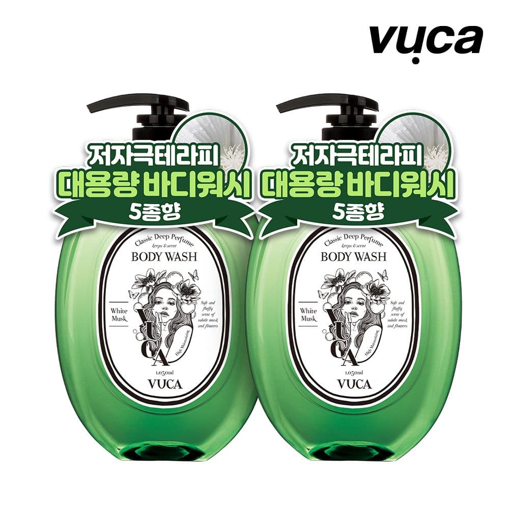 뷰카 1+1 클래식 딥퍼퓸 바디워시 5종 1050ml