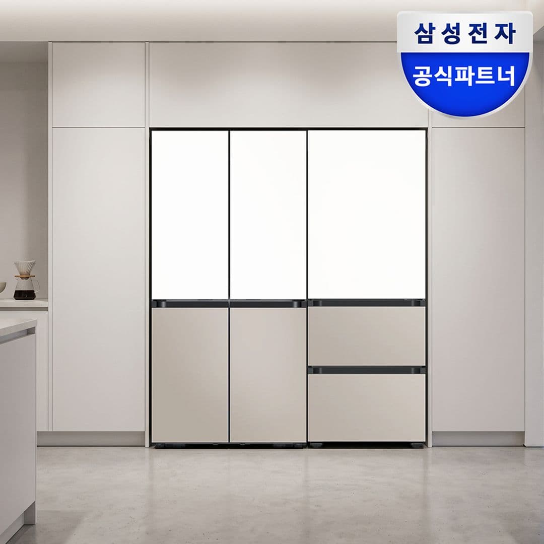 삼성전자 키친핏 냉장고 김치냉장고 RM70F63R2ZG+RQ33DB74D2AP 화이트+베이지