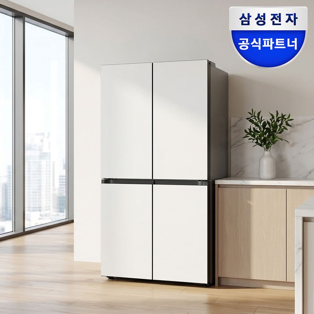 삼성전자 삼성 비스포크 냉장고 1등급 4도어 RM70F90R1ZD 에센셜 화이트
