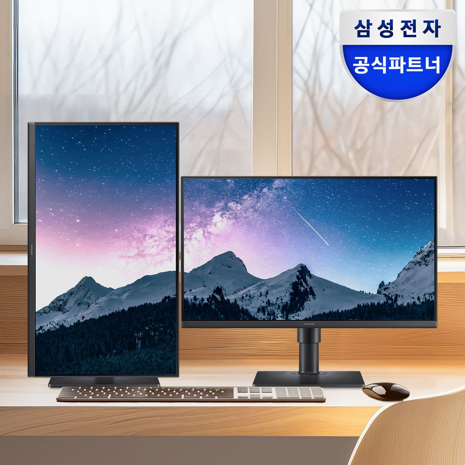 삼성전자 삼성 54.6cm 에센셜 모니터 S4 S22D400 FHD 100Hz IPS 듀얼 피벗