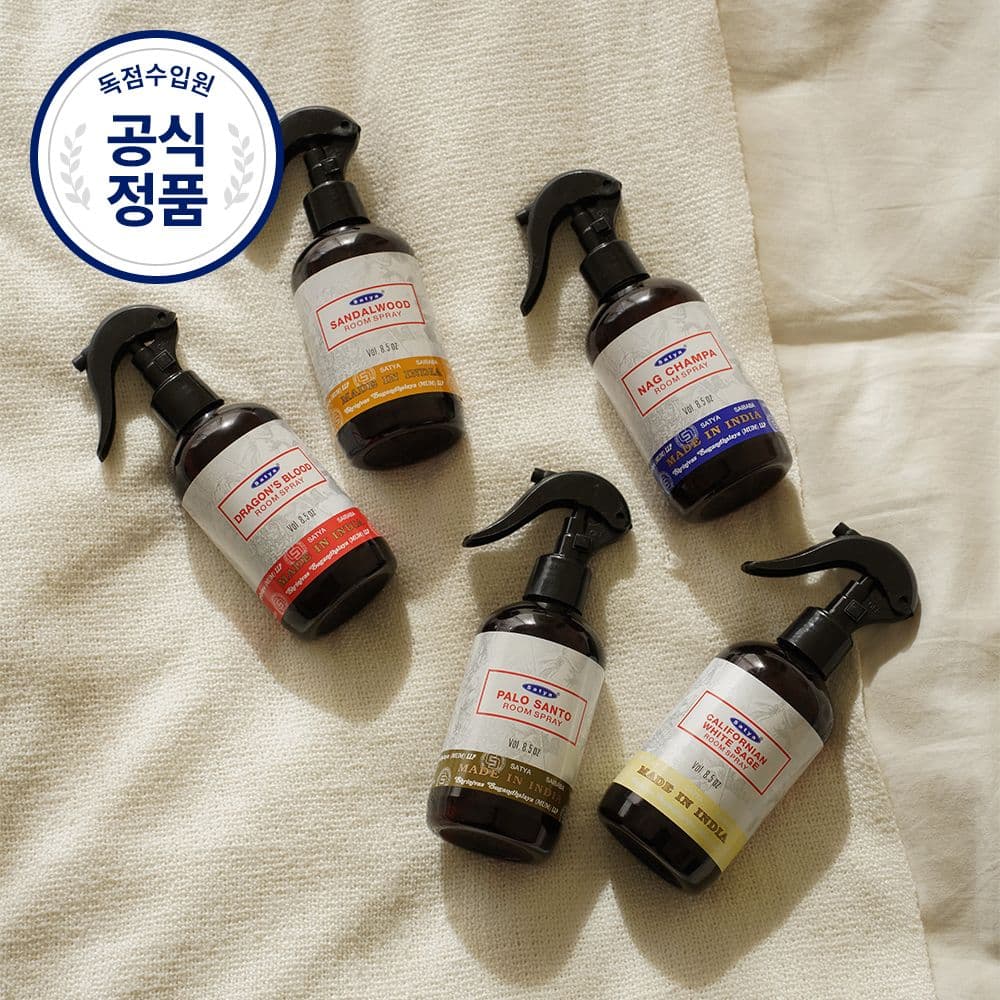 나그참파코리아 사티아 나그참파 룸 스프레이 250ml 대용량 5종