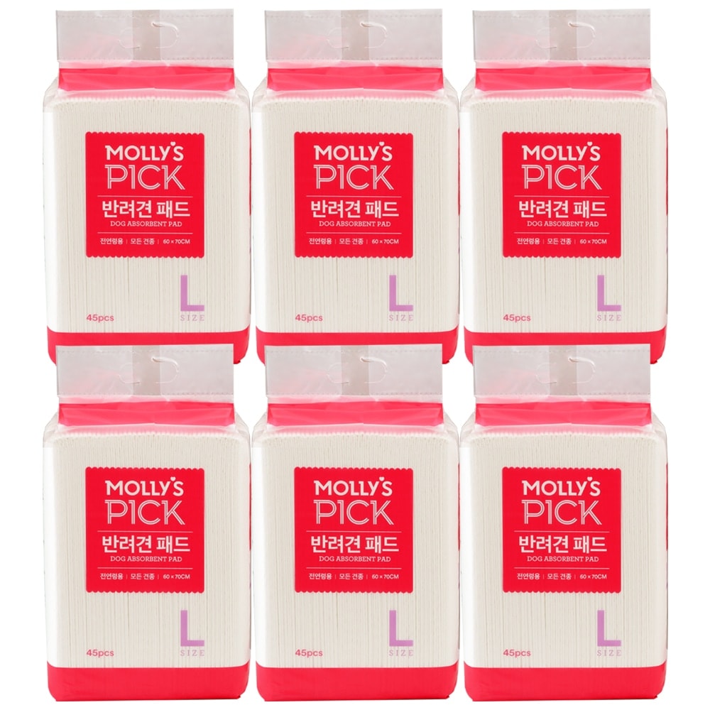 몰리스 반려견 패드 L 45매 x 6개 묶음 - 최저가 38,250원