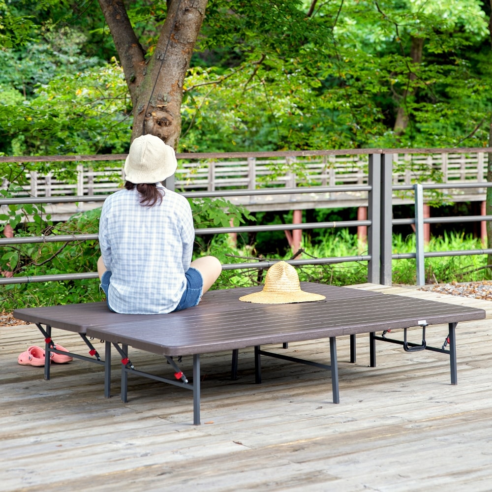 위드퍼니처 아르망 접이식 평상 2개 세트 야외 간이 좌탁 침대 - 최저가 165,600원
