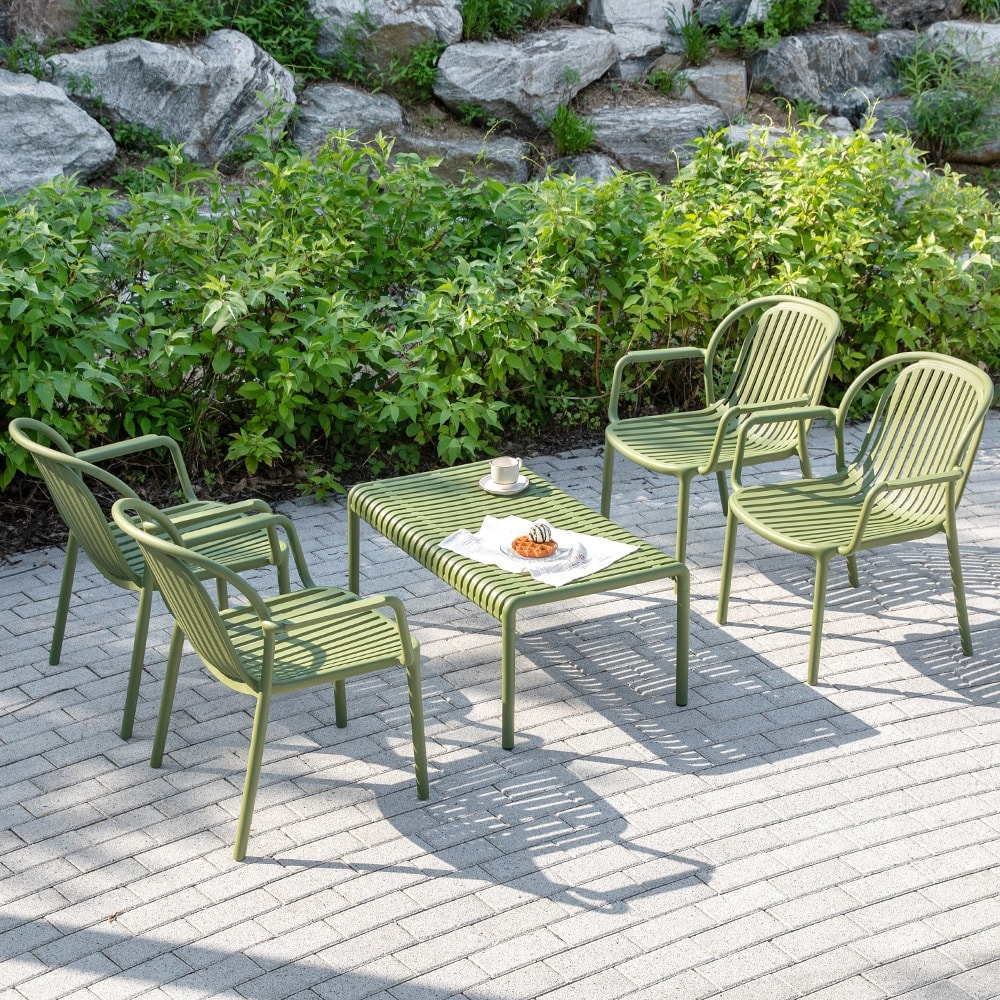 위드퍼니처 몬스 대 라운지 4인 야외 실내 카페 테이블 의자 세트 - 최저가 254,700원