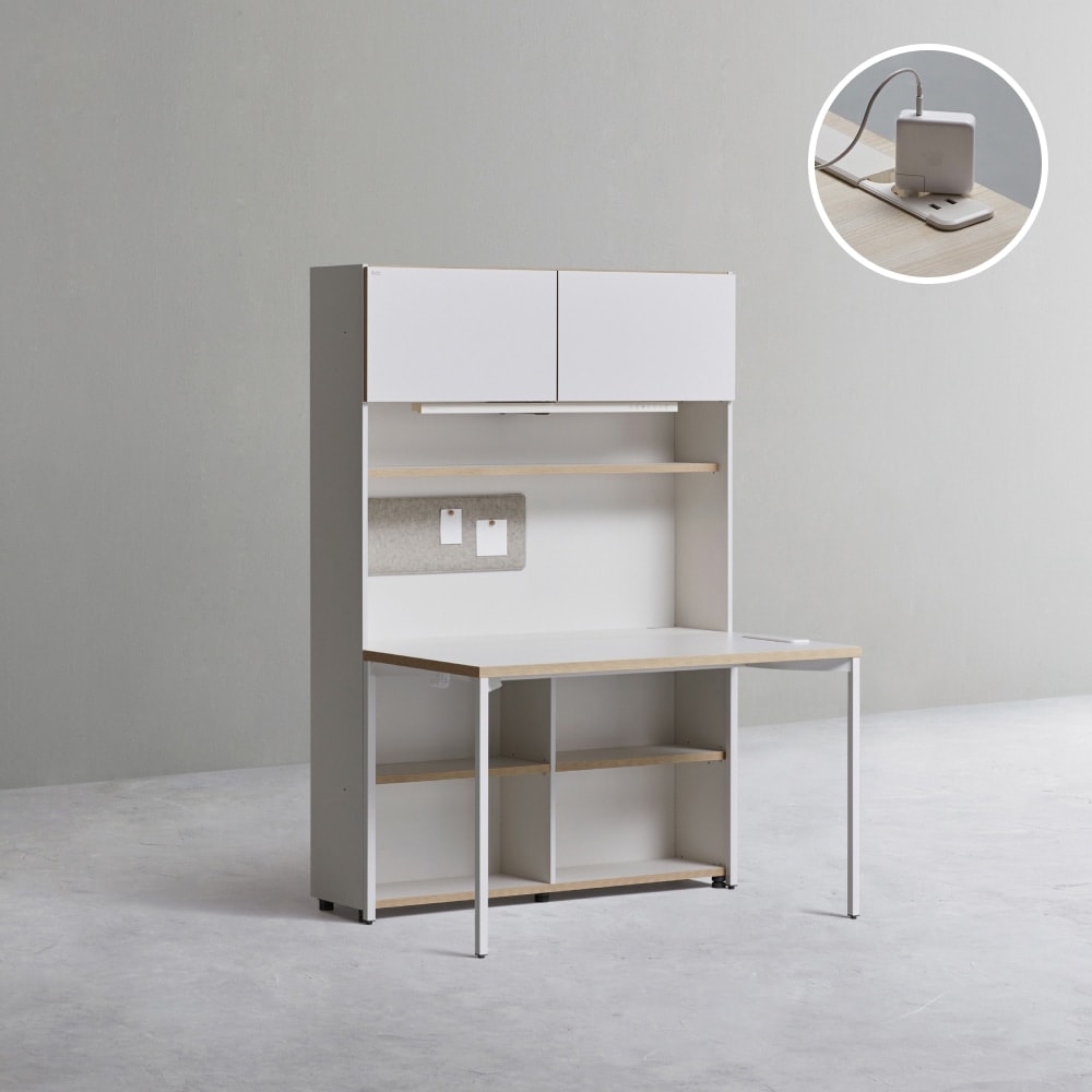 데스커 데스커 1200폭 콘센트형 책상세트(조명,도어포함) - 최저가 642,000원