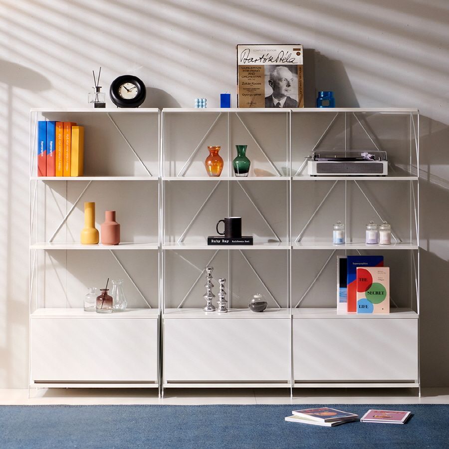 필웰 E0자재 홈오피스 작은방꾸미기 팬트리선반 수납선반장 서재 책장 책꽂이 장식장 8size - 최저가 39,900원