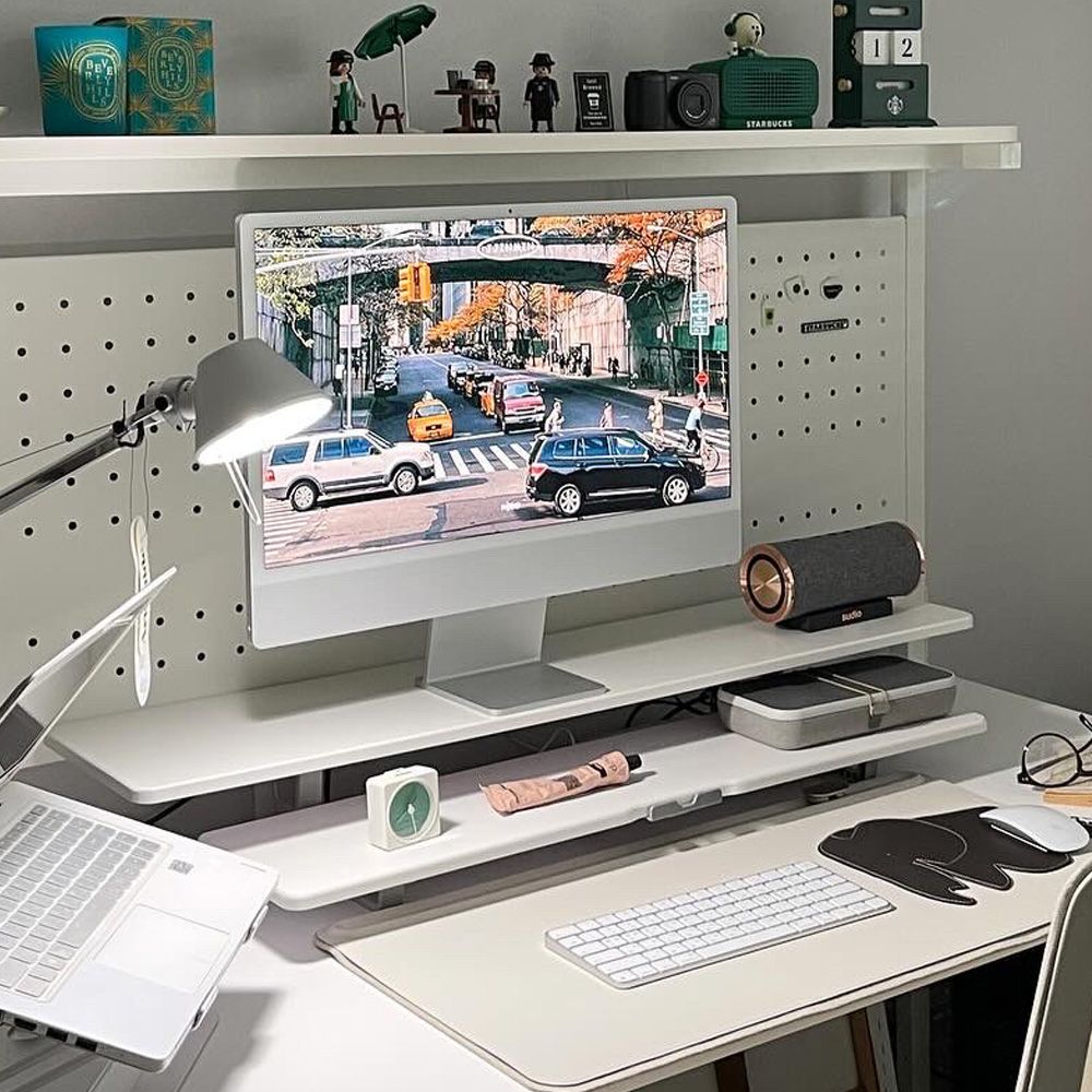 몽상컴퍼니 DM-95 2단 와이드 받침대 대형 모니터 듀얼 스탠드 높은 받침 950mm - 최저가 49,000원