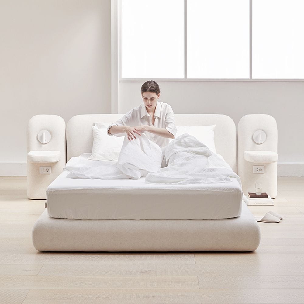 먼데이하우스 클라우드 라운드 조야 패브릭 침대 - 최저가 159,000원