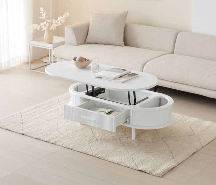 국민가구 다움 원형 서랍 리프트업테이블 - 최저가 139,000원