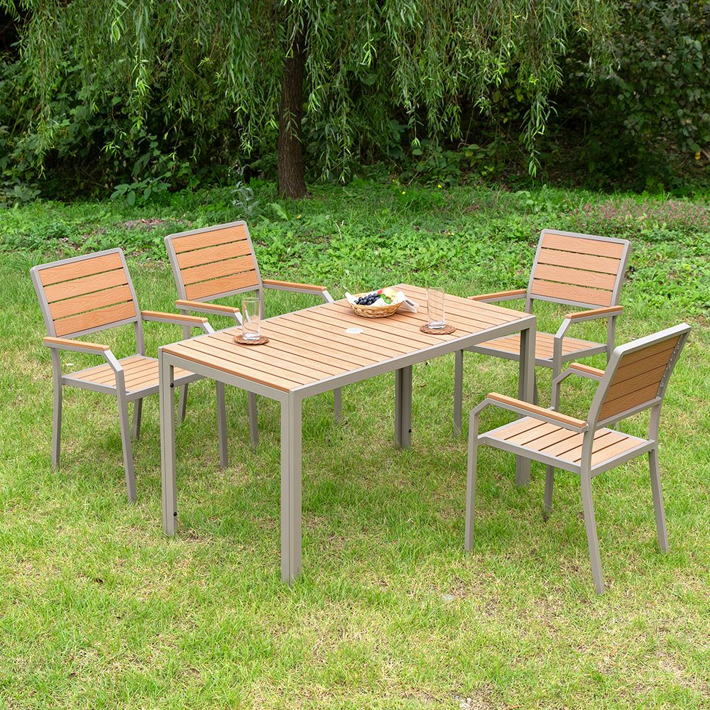 위드퍼니처 야드니 1300X700 수지목 야외 4인 세트 티 카페 정원 - 최저가 376,200원