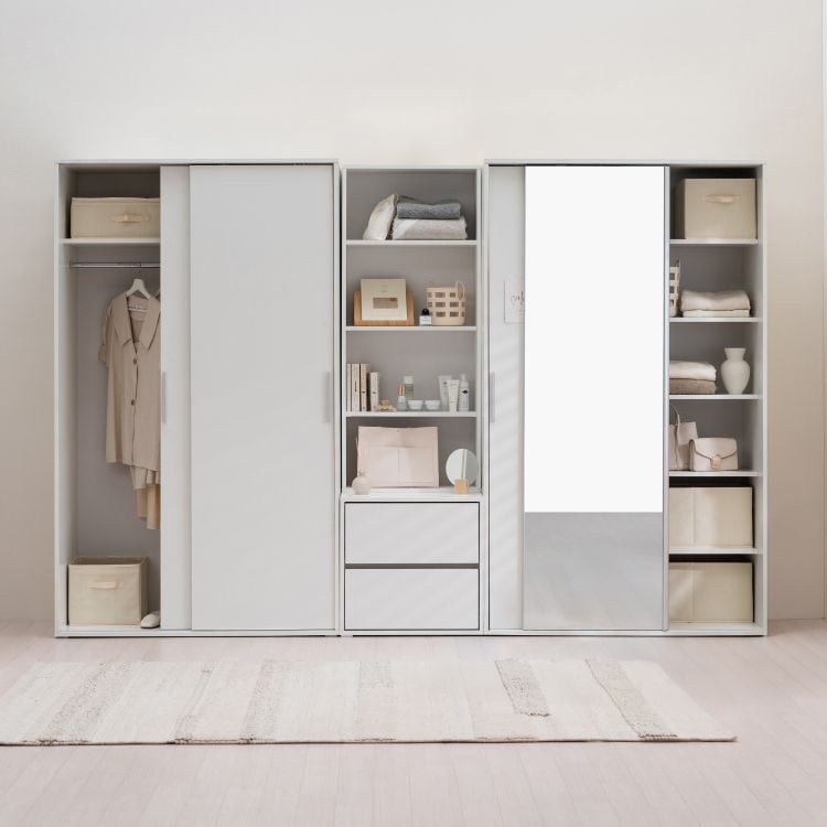 오트밀하우스 디베 슬라이딩 옷장 1200 행거장 - 최저가 249,900원