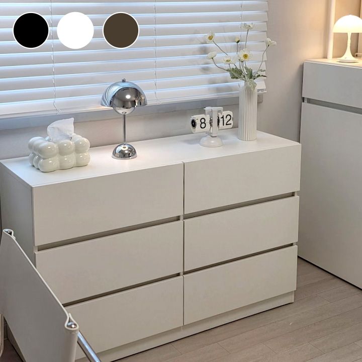 가구의정석 토리 와이드 3단 3칸/6칸 서랍장 800/1200 심플 수납장 3colors - 최저가 99,000원