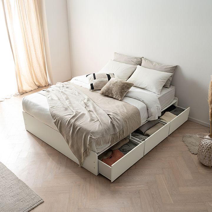 삼익가구 델루나 무헤드 수납 서랍 호텔 침대프레임 SS/Q/LK - 최저가 279,000원