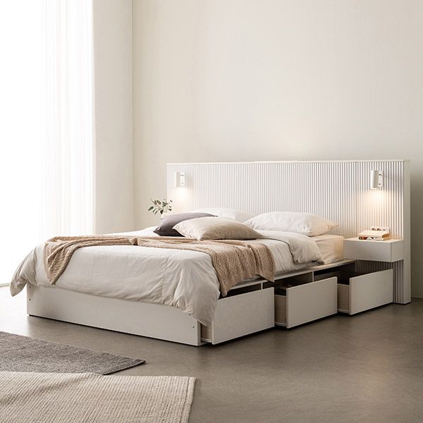 스칸디아 에센셜 템바보드 호텔 수납침대(SS/Q/K) - 최저가 269,000원