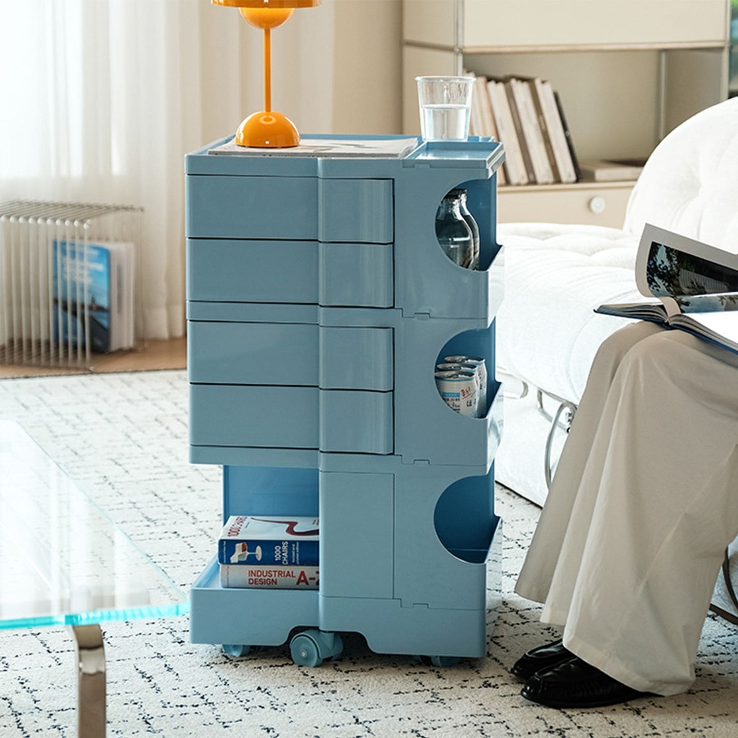 베스트리빙 미드센츄리모던 수납 4단 캐비닛 트롤리 11colors - 최저가 119,500원