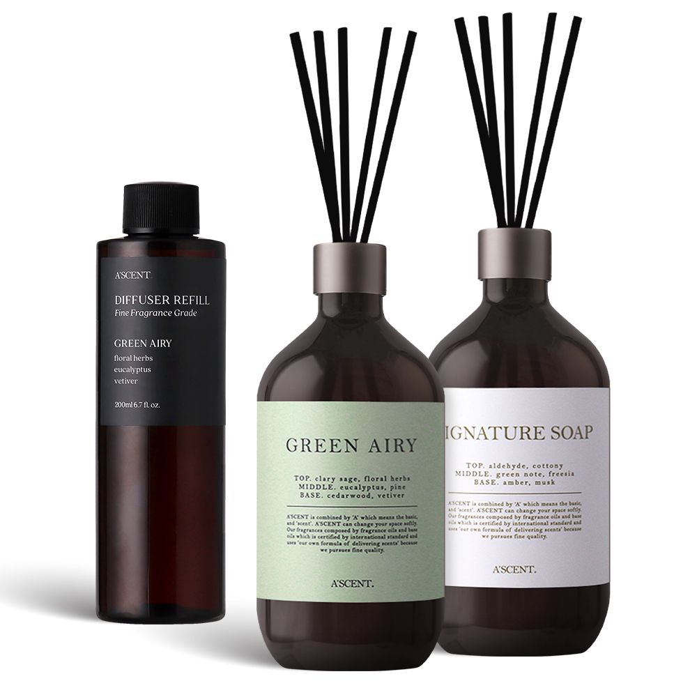 에이센트 네이처 디퓨저 500ml 2개 + 리필 200ml 세트 실내방향제 - 최저가 19,800원