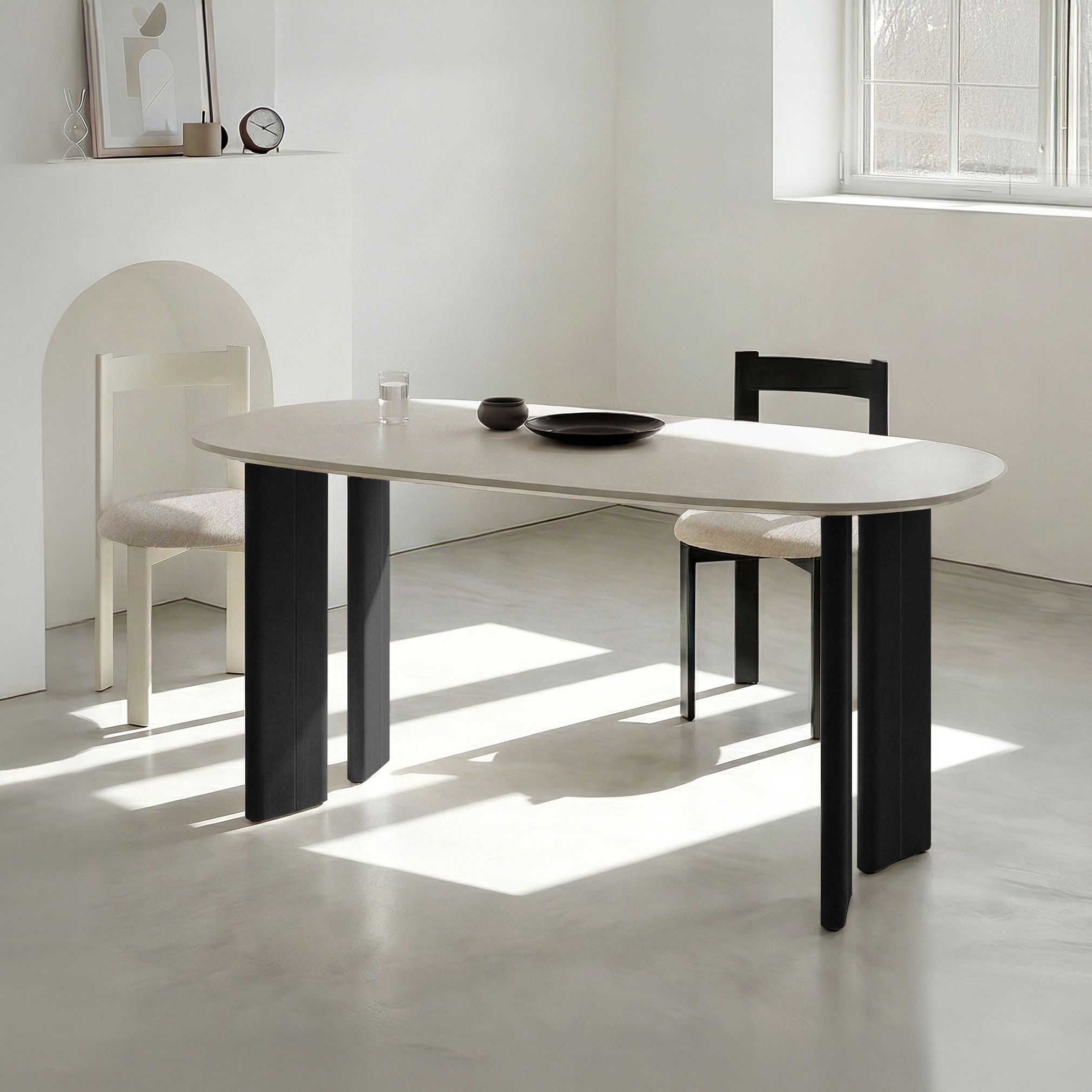 우드띠어리 아벨 세라믹 포세린 식탁 4인용 6인용 테이블 식탁 - 최저가 404,100원