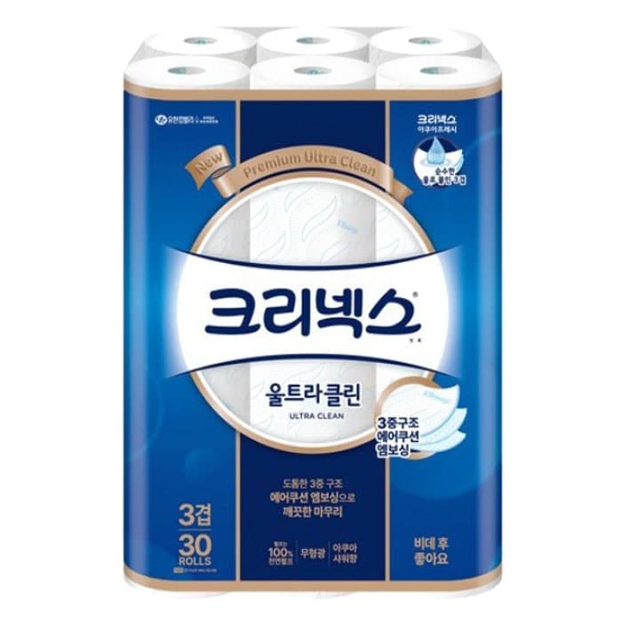 울트라클린 아쿠아 비데3겹 27M 30롤 x1팩 가격 추이 크리넥스 울트라클린 아쿠아 비데3겹 27M 30롤 x1팩 - 최저가 27,000원