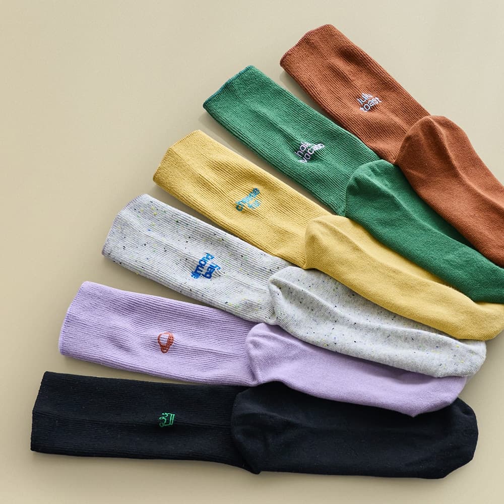 얌얌 골지 레터링 남여공용 양말 가격 비교 보웰 얌얌 골지 레터링 남여공용 양말