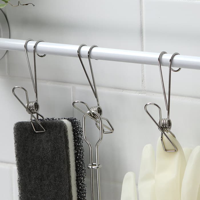 스테인레스 다용도 고리 집게 6P 고무장갑걸이(CRH0002) 가격 비교 이우아여사 스테인레스 다용도 고리 집게 6P 고무장갑걸이(CRH0002)