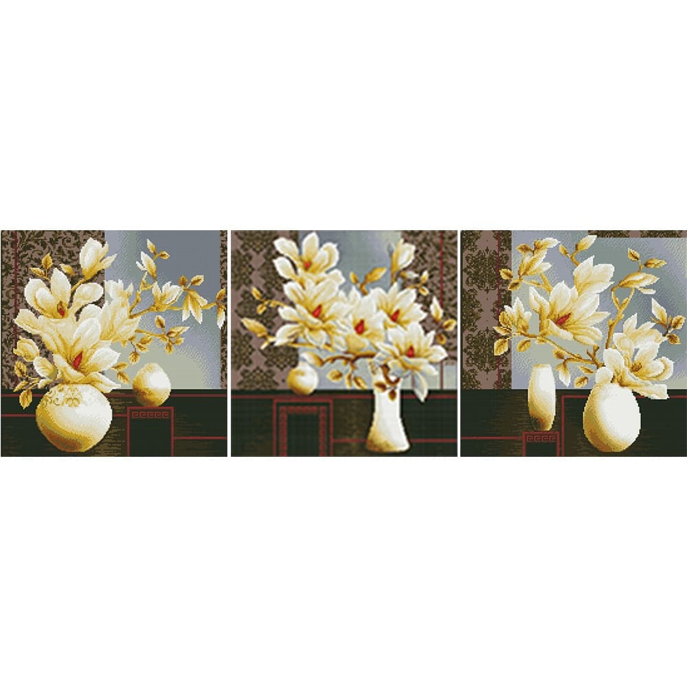 DIY 보석십자수 (캔버스형) 목련화 (3단세트) 가격 비교 아트조이 DIY 보석십자수 (캔버스형) 목련화 (3단세트)