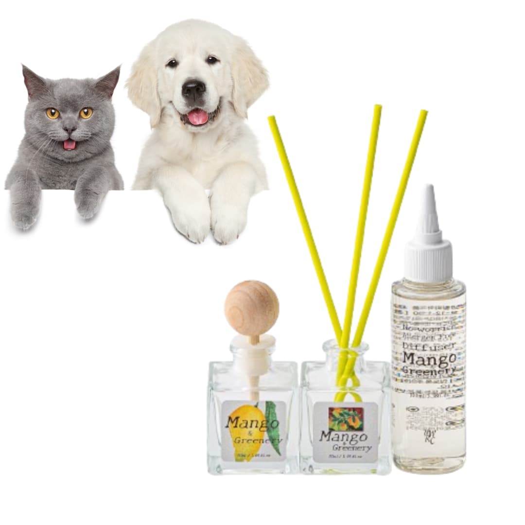 반려동물 강아지 고양이 디퓨저 망고앤그리너리 50ml+50ml 차량용 실내 방향제 가격 비교 노워리스 반려동물 강아지 고양이 디퓨저 망고앤그리너리 50ml+50ml 차량용 실내 방향제