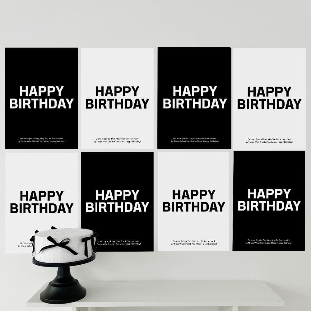 A4 스탠다드 생일 포스터 8p 세트 생일 이벤트 포토존 가랜드 가격 비교 파티아일랜드 A4 스탠다드 생일 포스터 8p 세트 생일 이벤트 포토존 가랜드