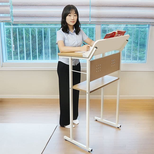 목이 편한 각도형 독서대 일체형 스탠딩 책상 학생용 공부책상 가격 비교 디자인블레스 목이 편한 각도형 독서대 일체형 스탠딩 책상 학생용 공부책상