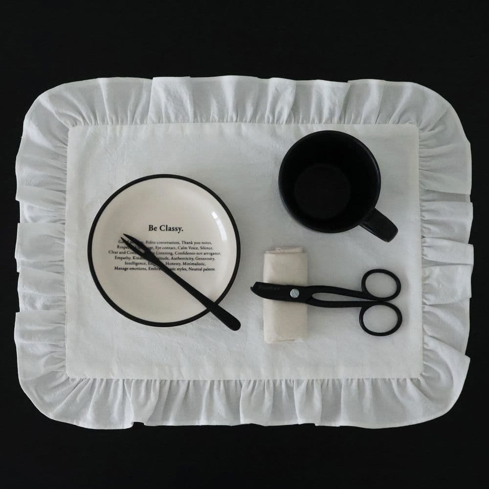 프렌치 블랑 프릴 패브릭 핸드메이드 키친크로스 48x38cm 가격 비교 studio.som 프렌치 블랑 프릴 패브릭 핸드메이드 키친크로스 48x38cm