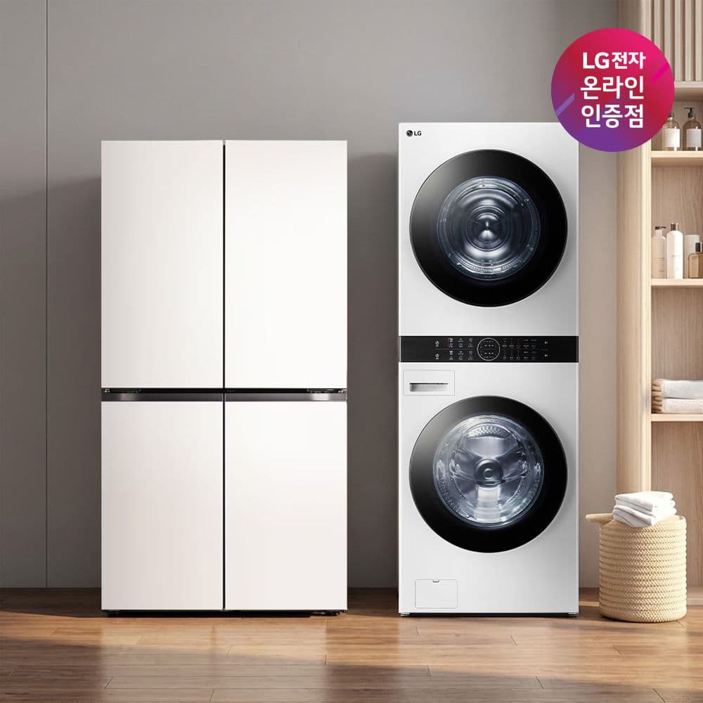 LG 오브제컬렉션 냉장고 + LG 트롬 워시타워 (T875MEE111 + W21WAM) 가격 추이 LG전자 LG 오브제컬렉션 냉장고 + LG 트롬 워시타워 (T875MEE111 + W21WAM) - 최저가 4,556,700원