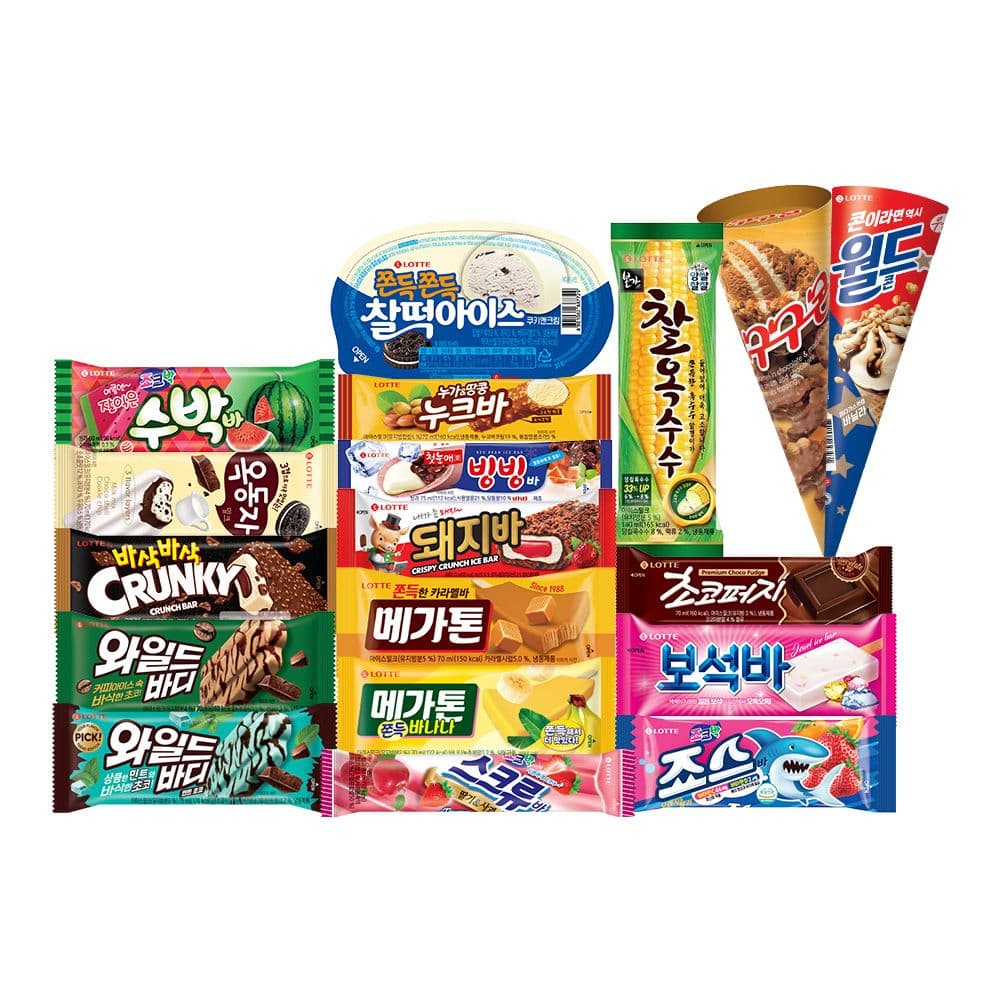 아이스크림 바류 10종x5개(아맛나/돼지바/메가톤/와일드바디/빙빙바 등) 가격 비교 롯데웰푸드 아이스크림 바류 10종x5개(아맛나/돼지바/메가톤/와일드바디/빙빙바 등)